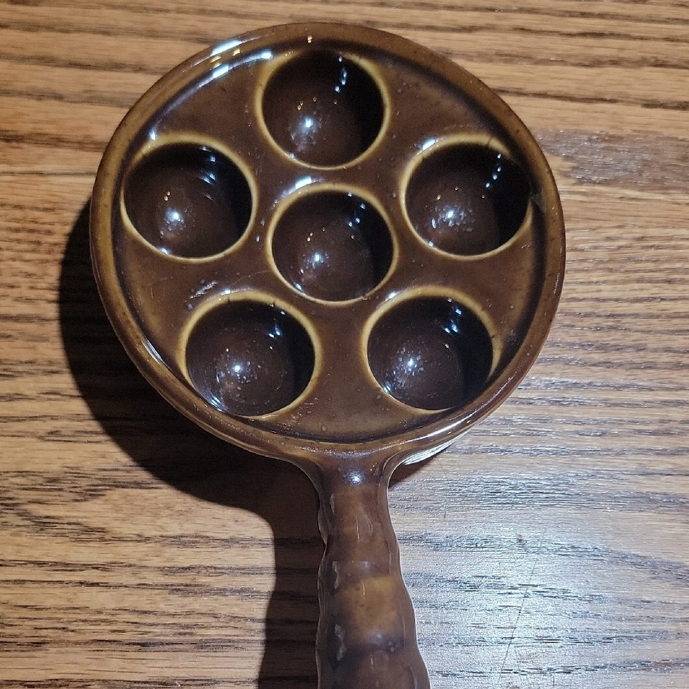 Bauscher Weiden Vintage Brown Glazed Escargot Dish
